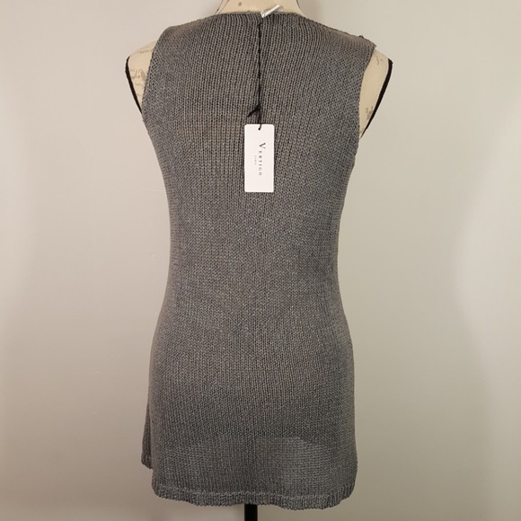 Vertigo Paris Gray Silver Crochet Dress Tunic - Picture 5 of 8